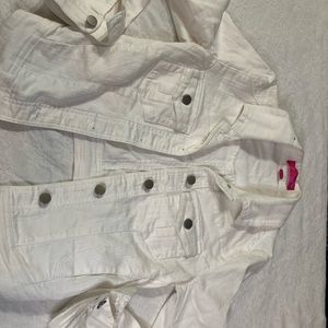 White jean jacket